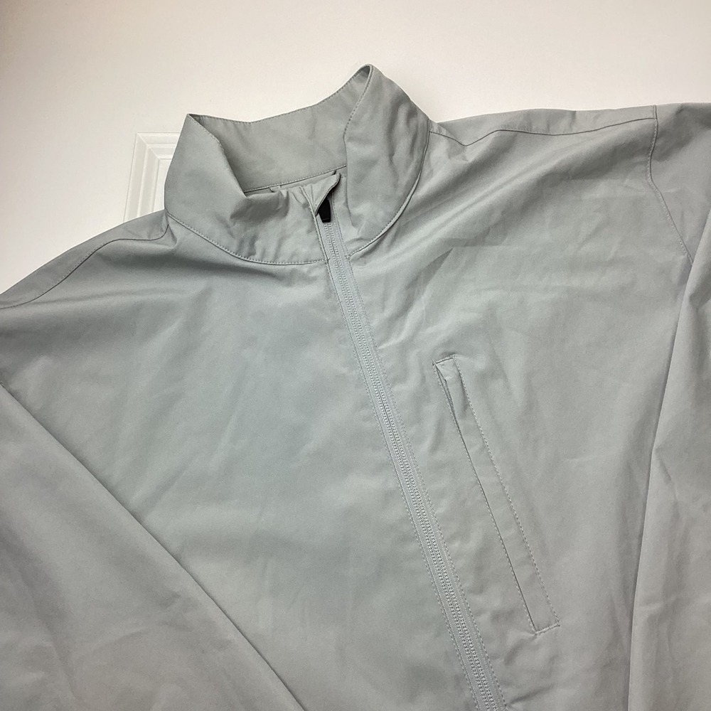 Walter Hagen Hydro Halt Mens Gray Full Zip Golf Rain Jacket S Water Resistant